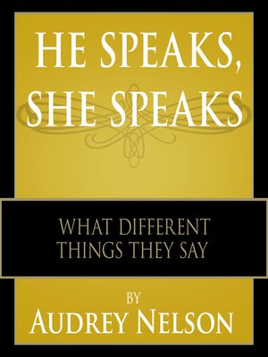 cover image of He Speaks, She Speaks
